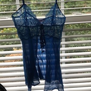 Victoria’s Secret blue silk baby doll
